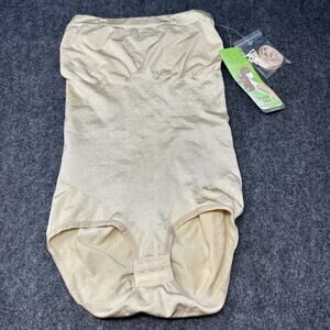 NEW Body Beautiful Shapewear L/XL Nude High-Waist Briefs Removable Straps